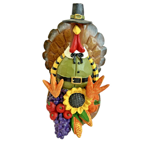 Williraye Studio Turkey Of Plenty Turkey As Pilgrim On Wheels Cornucopia Fall - Picture 3 of 7